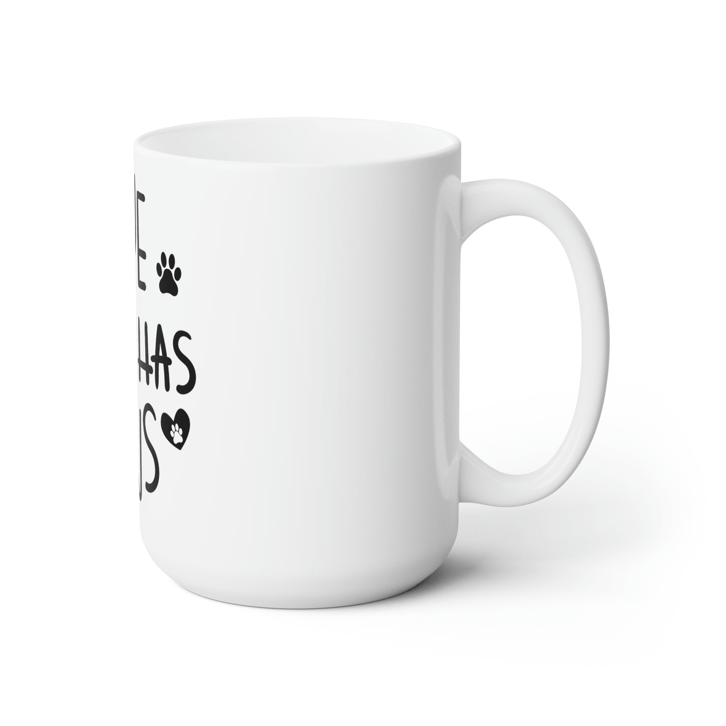 True love has paws Ceramic Mug 15oz, dog lover mug, cat lover mug, coffee lover mug, coffee lover, dog lover, cat lover, mug cup, coffee cup