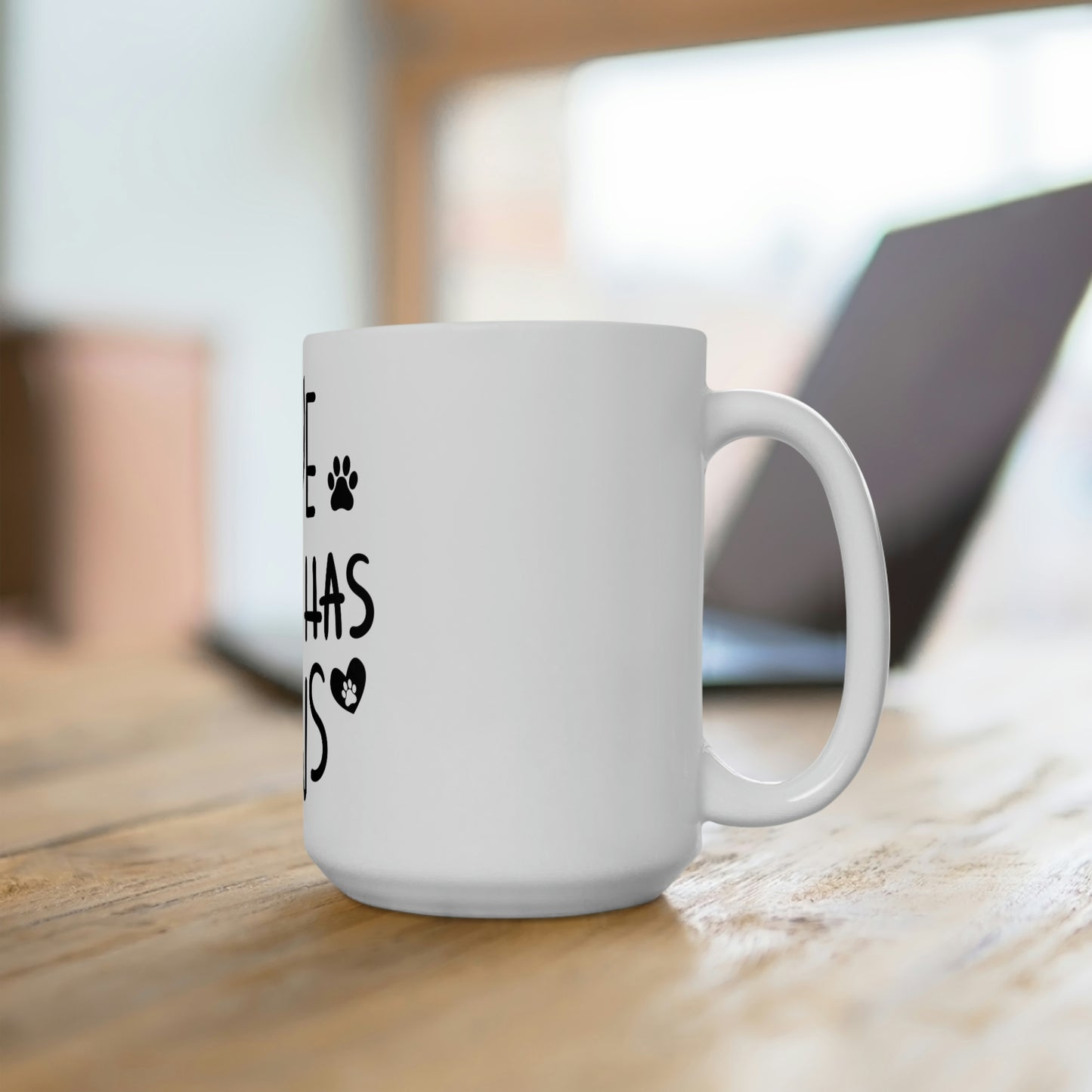 True love has paws Ceramic Mug 15oz, dog lover mug, cat lover mug, coffee lover mug, coffee lover, dog lover, cat lover, mug cup, coffee cup