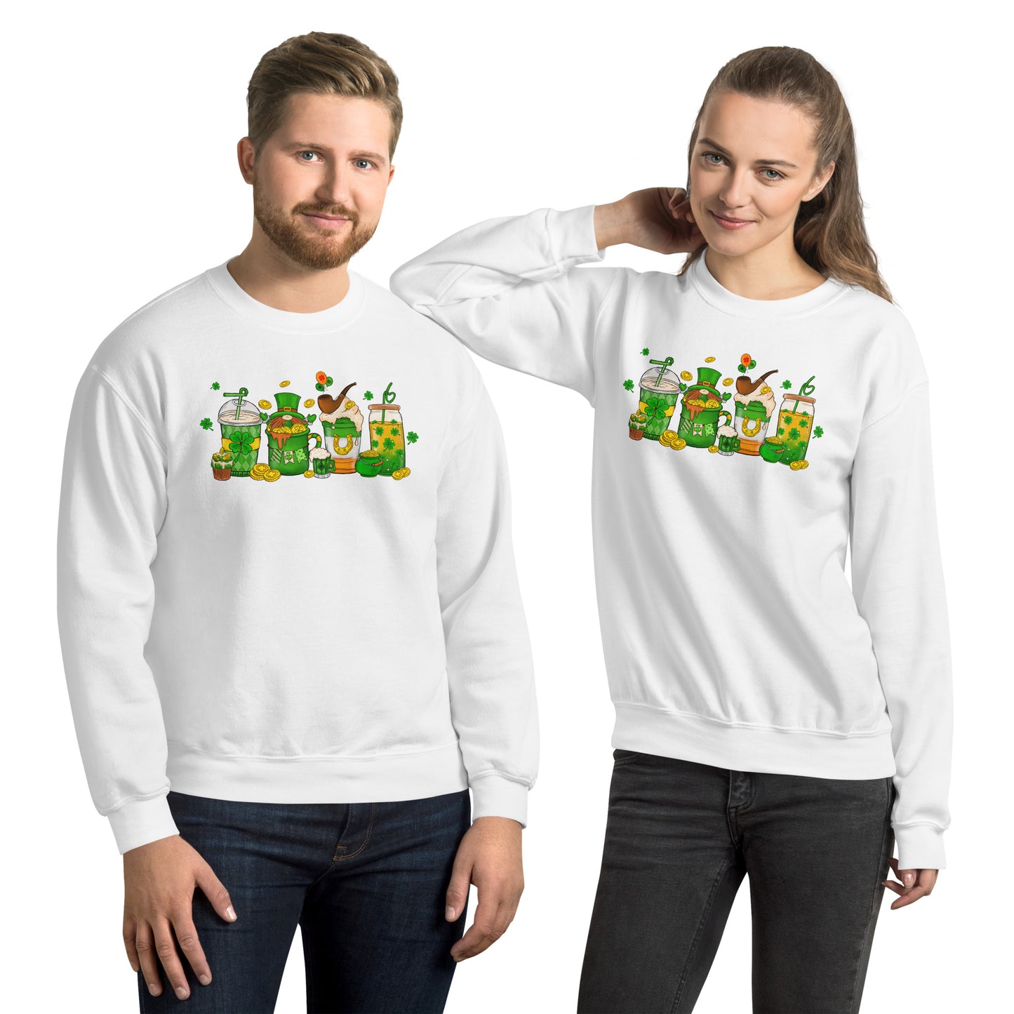 St. Patrick's Day Coffee Unisex Sweatshirt, Coffee lover sweatshirt, Green drinks sweatshirt