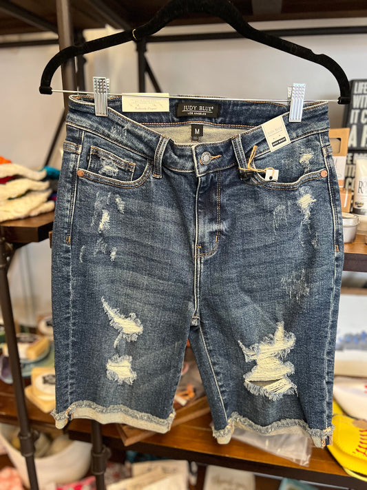 KanCan Distressed Denim Shorts