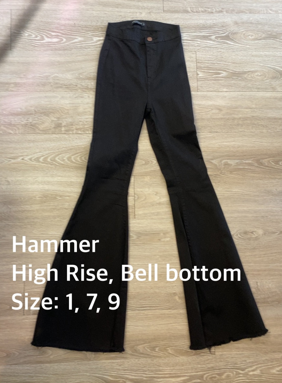 Hammer Black Denim Bell Bottom Jeans