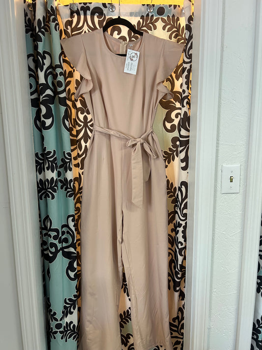 Khaki sleeveless jumpsuit