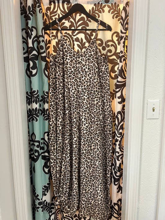 Plus size cheetah print maxi dress zenana