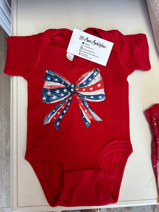 Coquette 4th onesie