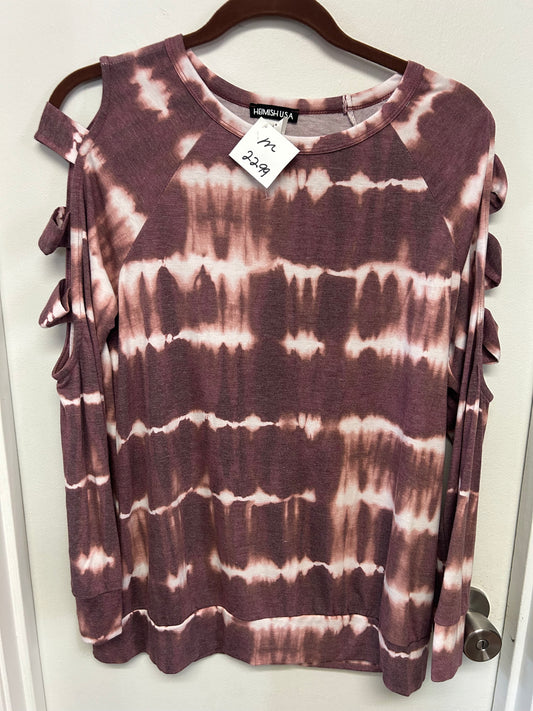 Heimish cold shoulder tye dye top