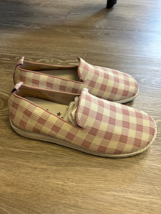 Plaid slip on shoes